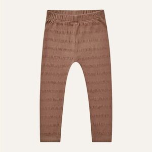 Rylee + Cru cinched ribbed legging || mocha SZ 18-24m